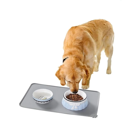 MLG-4830 | L | Tapete impermeable colocado debajo del recipiente para mascotas | almohadilla de silicona para perros y gatos