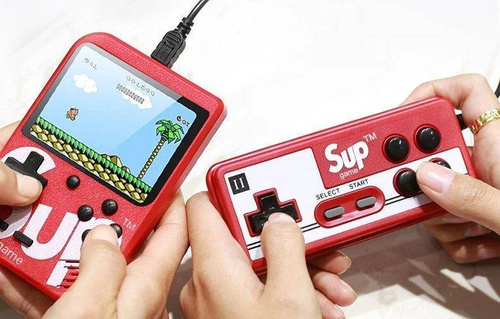 Retro-Spielkonsole | tragbar, mit Controller, 400 Spiele, 3.0 Zoll Display | RS400-Double