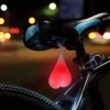 Luce posteriore a LED a forma di cuore per bicicletta | Luce in silicone impermeabile con tre modalità di funzionamento | DKD-032