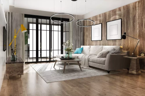 RLK-C02-50W-B | Kétrészes modern függőlámpa | LED | Fekete