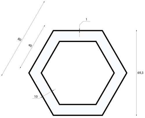 LPL-002 | Lámpara de techo colgante LED 50W | hexágono | aluminio | CCD que no parpadea | Φ80x6
