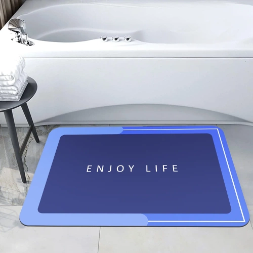 GZN-640-BLUE | Bathroom mat | Quick-drying bathroom rug | Anti-slip rug