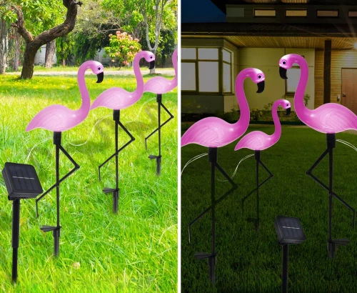 LED-Gartenleuchte Flamingo | 51 cm, 600 mAh, 3 Stück | BRD-3IN1