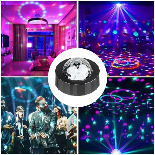 Mini Disco Ball | Wireless | USB | Pentru mașină și acasă