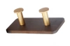 YG-DH13-BRUIN | Bamboe kleerhanger | Handdoekhouder | Hanger met twee haken