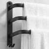 MJR-50CM-3-NERO | Portasciugamani | Supporto da parete per bagno | Barra del bagno 