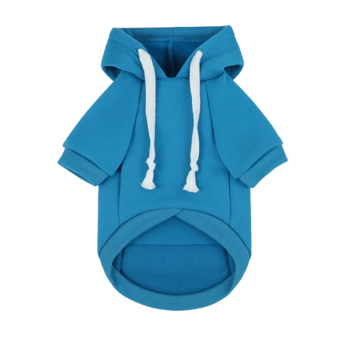 Sudadera con capucha para perro y gato | talla S | azul | PET-015S-BL