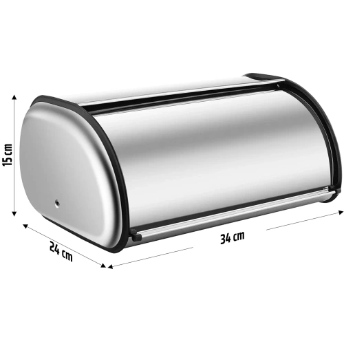 K-001S | Opbevaringsbeholder til brød | Stålbrød | Brødbeholder, rundstykker