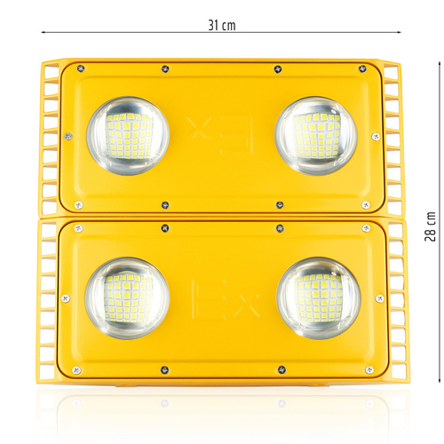 GSM-200W-ORO | Proiettore EX | Lampada a LED per luoghi a rischio di esplosione di gas | Alogene antideflagranti
