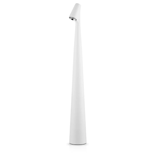 HMS-455-WHITE | Bordlampe 43cm | Trådløs natlampe med indbygget batteri | Lampe med touch kontrol