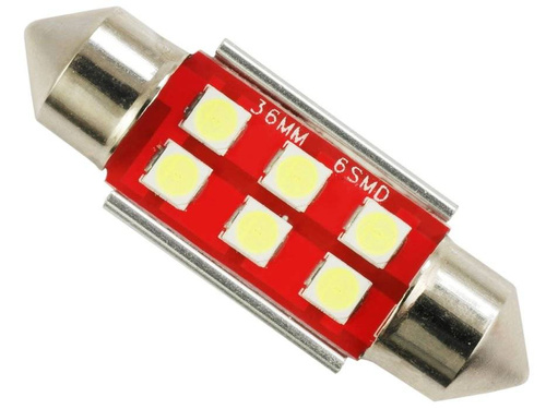 Autó LED izzó C5W 6 SMD 3535 CAN BUS