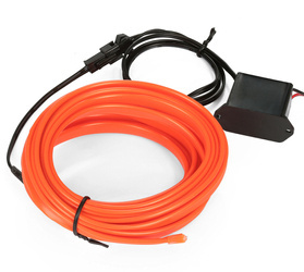 El Wire Set Orange 2M - Luce ambientale EL Wire in fibra ottica con inverter 12V separato