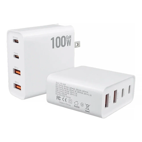 GAN | 100 W sieninis įkroviklis su USB 3.0 ir USB-C prievadais