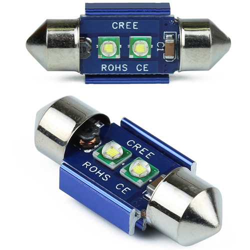 LED autožiarovka C5W 2 SMD CREE CAN BUS | 31 mm