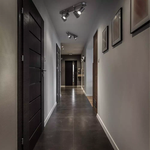 MS-GU10-4 | Lampada da soffitto a quattro punti, 4x faretti mobili GU10 neri