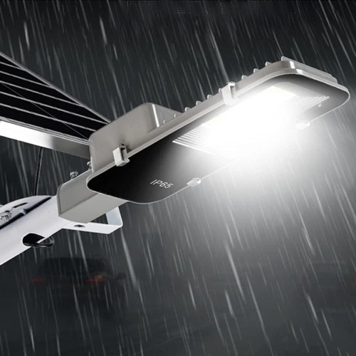 LED-Straßenleuchte solar | 2.000 W, 20 Ah, IP65, 628 SMD5730 LEDs, großes Solarpanel 6 V/25 W, Fernbedienung | LDT-B628