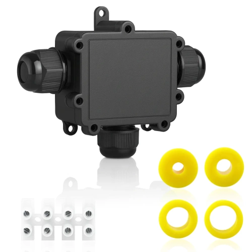 Hermetikus kábelcsatlakozó doboz IP68 | 3-utas, elektromos csatlakozó 450 V 24 A, 3–14 mm kábelekhez | M686-T