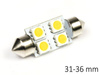 Bombilla LED para coche C5W 4 SMD 5050 CALOR