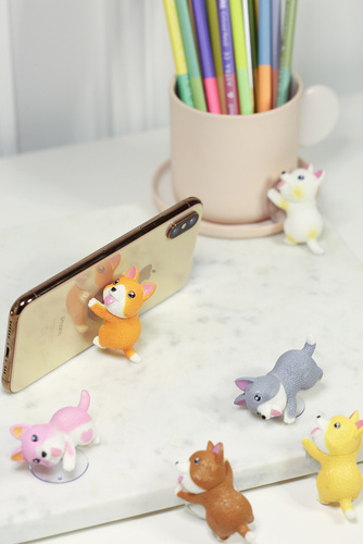 PSI-TS002 | Um suporte de telefone em forma de cachorro com ventosa