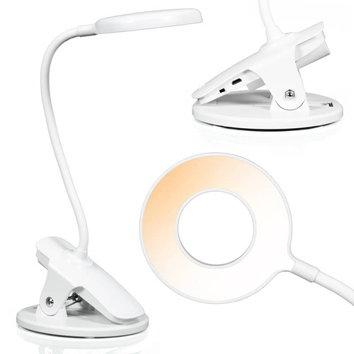 Q5-2 | RING LED skolebordslampe med bordpladeclips | Berøringskontakt