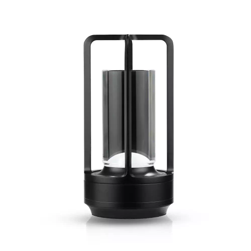 HJA27 | Campingová LED stolní lampa s vestavěnou 2000mAh baterií a dotykovým panelem | 3 barvy osvětlení, stmívatelné | Černá