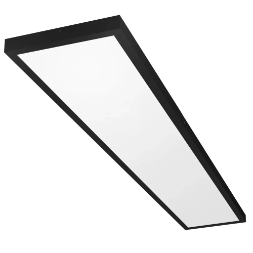 LED-plafondpaneel | Opbouw plafondlamp 120x30cm | 60W, 6000lm | zwart