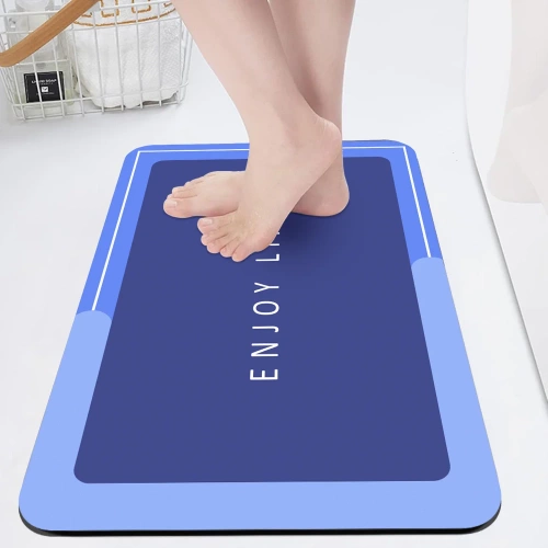 GZN-640-BLU | Tappetino da bagno | Tappeto da bagno ad asciugatura rapida | Tappeto antiscivolo