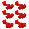 6x Red quick coupler 0.5-1.5 mm