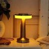HJA14-ARGENT | Lampe de table sans fil | Lampe de nuit tactile avec couleur de lumière réglable | Lumière USB