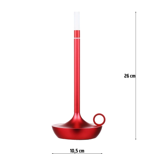 HJA31-ROOD | Moderne tafellamp | Nachtlamp met ingebouwde batterij