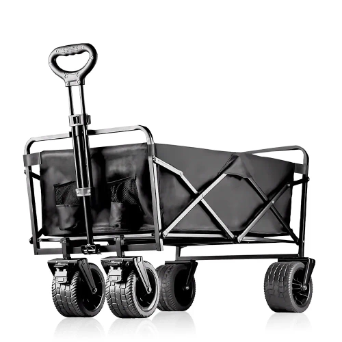 Foldable tourist trolley | Large transport trolley 100kg | Beach trolley 120L | CP01-80