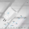 SM-P16 | Tomada Wi-Fi inteligente | Funciona com Google Assistant e Amazon Alexa | Operação via Smart Life ou Tuya Smart | Tipo Schuko | Wattímetro, temporizador