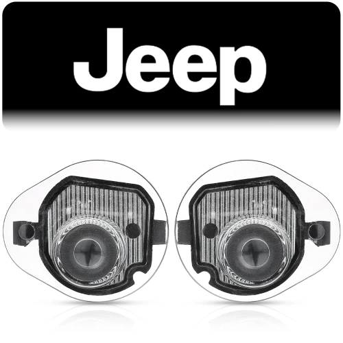  ML-JP | Projecteur de logo LED monté dans le rétroviseur latéral | Hologramme JEEP CHEROKEE 2016-2022| Logo de bienvenue