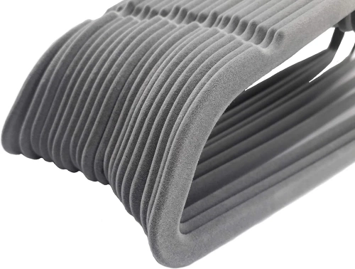 HLD-Z08 | Velor clothes hangers | A set of wardrobe hangers