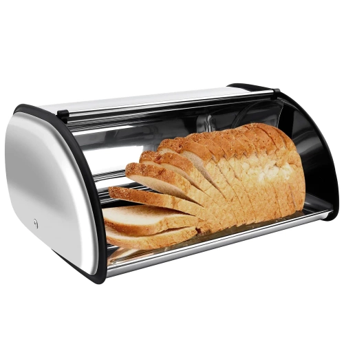 K-001S | Bread storage container | Steel bread | Bread container, rolls