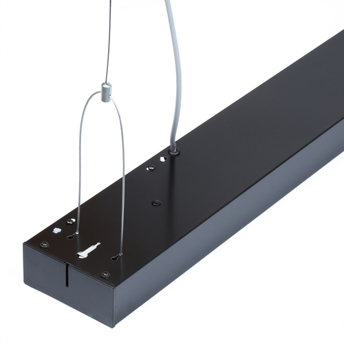 Lámpara colgante lineal 120 cm | Oficina, módulo LED negro 30W | Ancho de la lámpara 10 cm