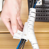 CRG-002-2.6M | Funda, organizador para cables y alambres | Blanco
