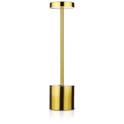 HJA28-GULD-2 | 34 cm Bordlampe med indbygget batteri | Natlampe med tre farver lys | Atmosfærisk lampe til hotel eller restaurant