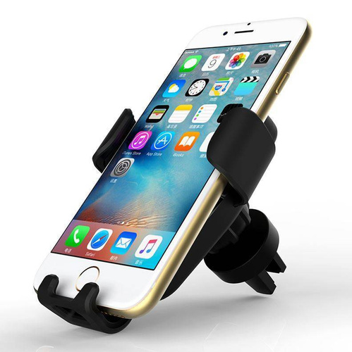 Q006-Nero | Supporto per auto a gravità | Caricabatterie induttivo Fast Charge da 10 W