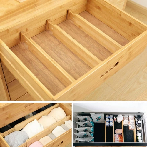 Meubellade organizer | Ladeverdelers van bamboe | Uitbreidbare compartimenten | KBT-D456