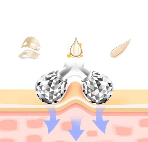 AL-306B-ZILVER | Gezichtsmassageapparaat | Roterende gezichts- en lichaamsroller