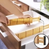 Möbel-Organizer für Schubladen | Verstellbare Facheinteilungen | Bambus-Trenner mit 9 Einsätzen | KBT-W566