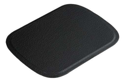 Juego de 2x placas de teléfono para soporte magnético | redondo + rectangular | Ecopiel negra