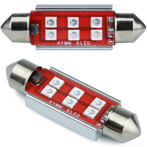 Автомобільна світлодіодна лампа C5W 6 SMD 3535 CAN BUS синя