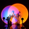 DQ-60 | Lâmpada de projeção LED atmosférica imitando um pôr do sol, 7 inserções coloridas
