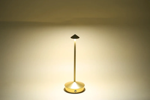 HJA32-ROSEGOLD | Stolná lampa so vstavanou batériou | Nočná lampa s tromi farbami svetla | Atmosférická lampa do hotela alebo reštaurácie