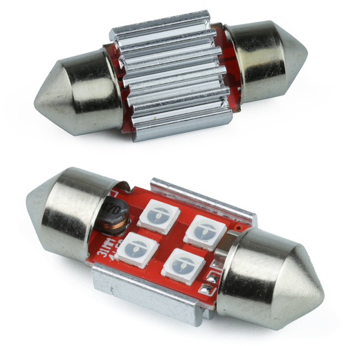 LED autolamp C5W 4 SMD 3535 CAN BUS blauw