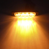 LED-04T-Y | Advarselslampe 4 LED orange | Strobe | Outliner | 18 lystilstande
