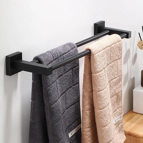 MJR-60CM-2-ZWART | Handdoekrek | Badkamer wandhouder | Badkamerrail