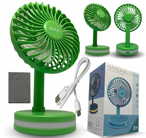 FY-049-GR | Ventilatore da tavolo compatto | Alimentatore USB | verde